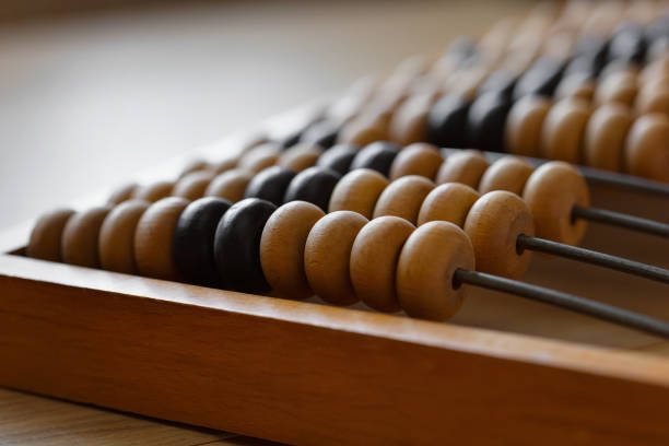 istock old abacus on the table in the room 652357086