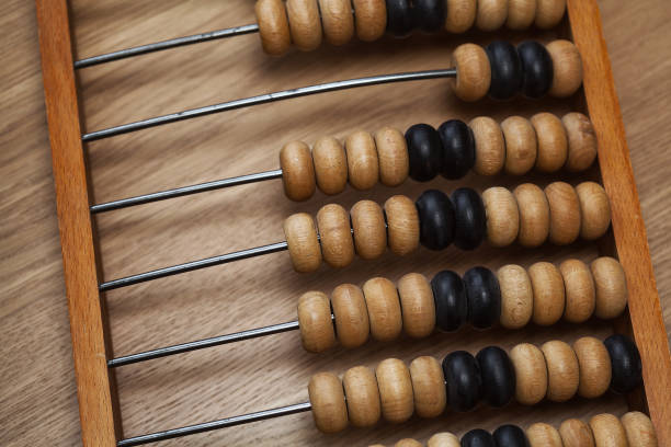 istock Vintage wooden abacus on the table 652357100