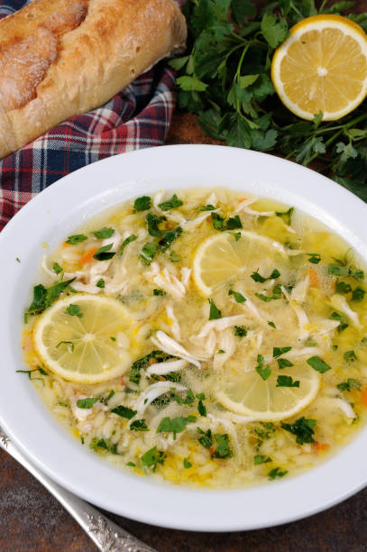 istock Avgolemono, greek   chicken soup 652357126