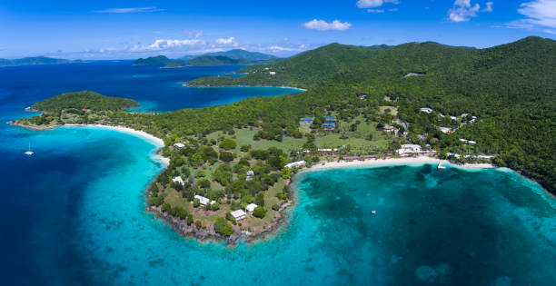 istock aerial view of scott beach, caneel bay, st john 652363514