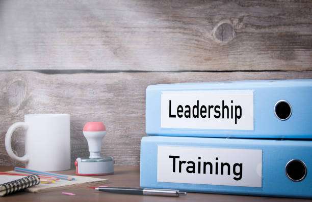 istock Training and Leadership. Two binders on desk in the office. Business background 652379862
