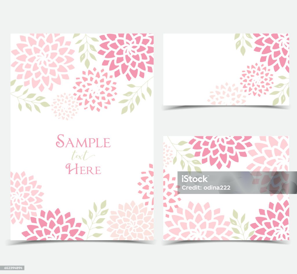 Pink Invitation Vector Vector Floral Invitations Stock Illustration - Download Image Now ...