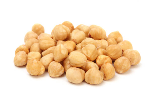 Roasted Hazelnuts stock photo