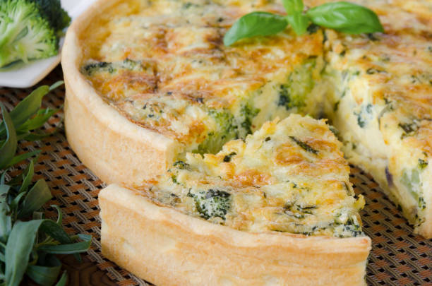 istock Homemade quiche with broccoli and cheddar 652404366