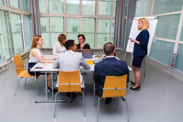 istock Business people in office sitting by the table,discussing 652411850