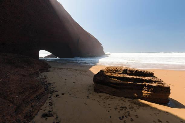 istock Red arch beach Legzira, Souss-Massa Draa, Morocco 652417388