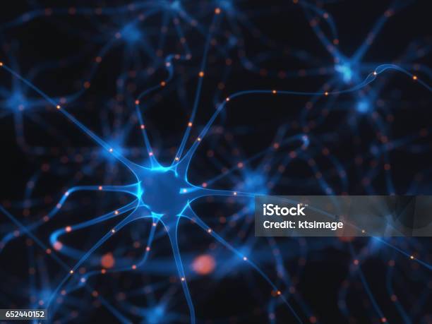 Photo libre de droit de Les Neurones Des Impulsions Électriques banque d'images et plus d'images libres de droit de Système nerveux humain - Système nerveux humain, Neurone, Réseau informatique