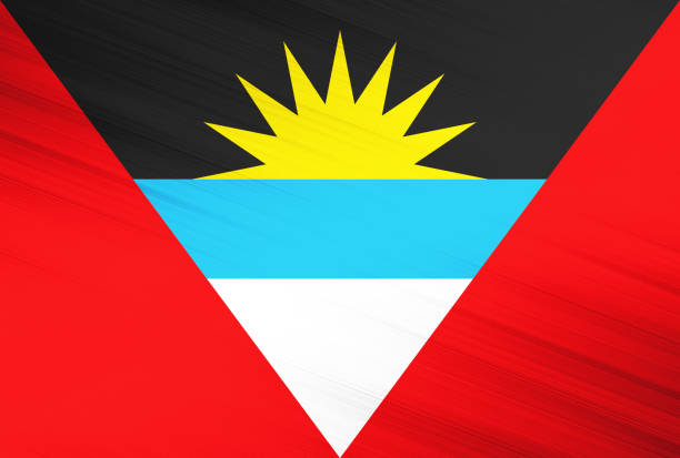 Central American country flag of Antiqua and Barbuda