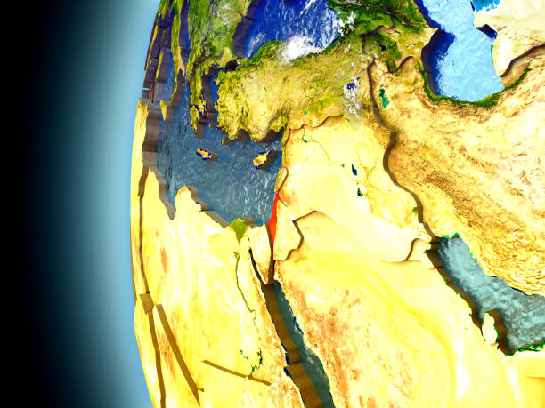 istock Israel on planet Earth from space 652443928