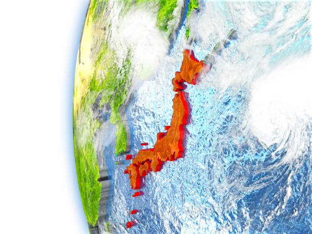 istock Japan on model of Earth 652444328