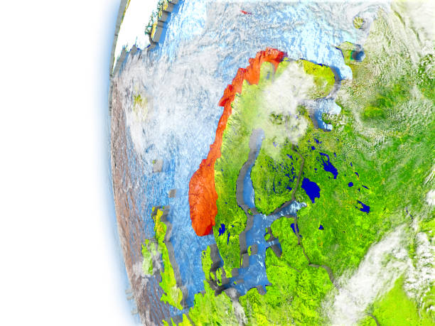 istock Norway on model of Earth 652446530