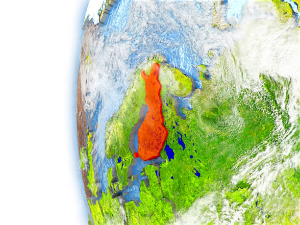 istock Finland on model of Earth 652446550