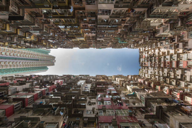 istock Hong Kong residence apartment from bottom view 652457418