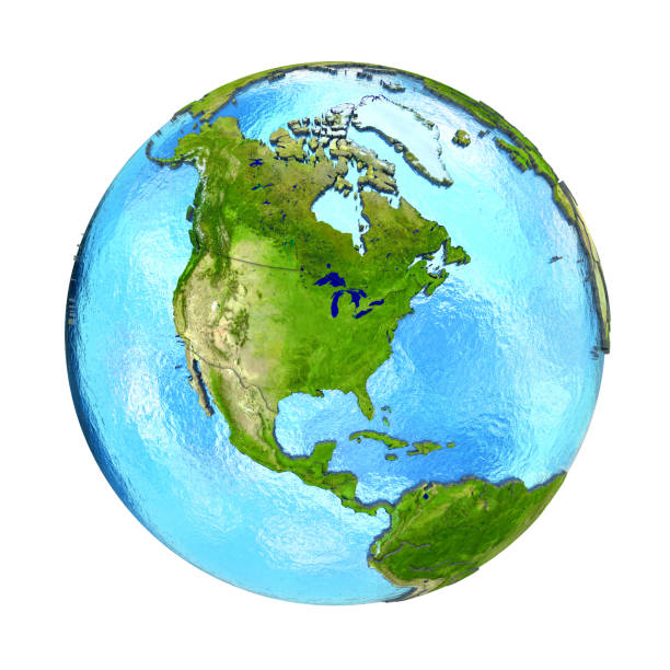 istock North America on Earth isolated on white 652460996