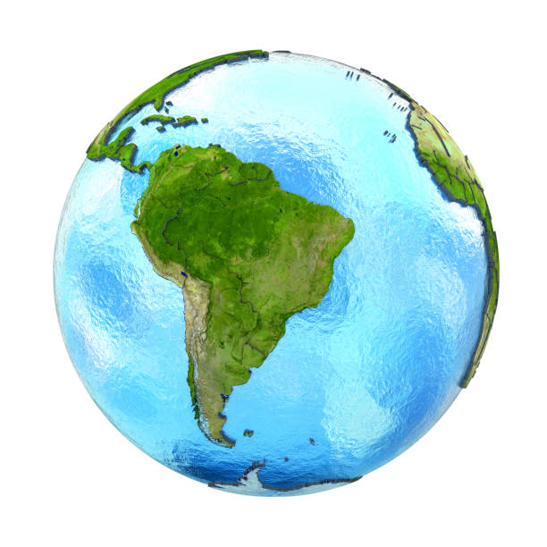 istock South America on Earth isolated on white 652461004