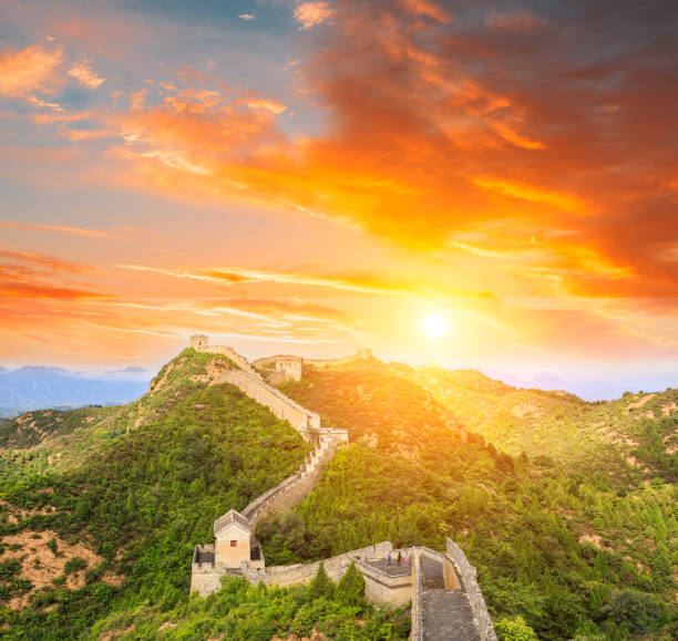 istock Great Wall of China at sunset 652465852