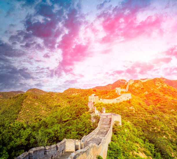 istock Great Wall of China at sunset 652467004