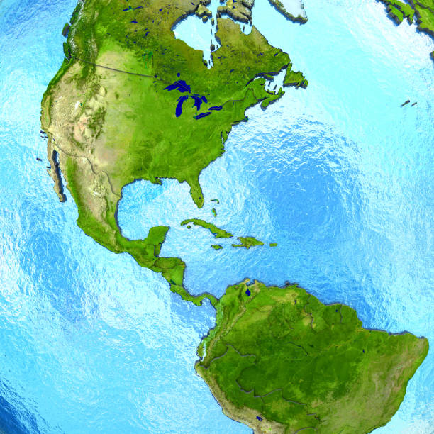 istock Americas on model of Earth 652469868