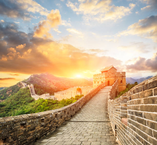 istock Great Wall of China at sunset 652470016