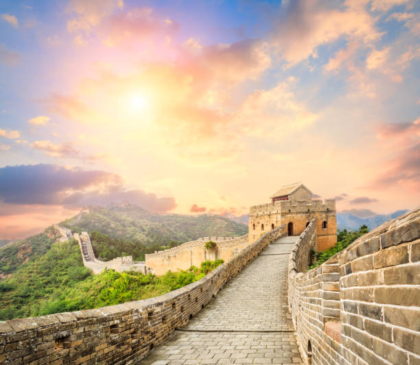 istock Great Wall of China at sunset 652470330