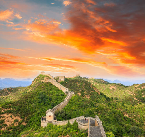 istock Great Wall of China at sunset 652470334