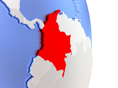Group of nuclear weapons and radiation symbol on Russia map in Russian flag colors.