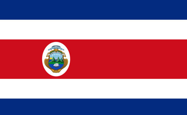 Central American country flag of Costa Rica