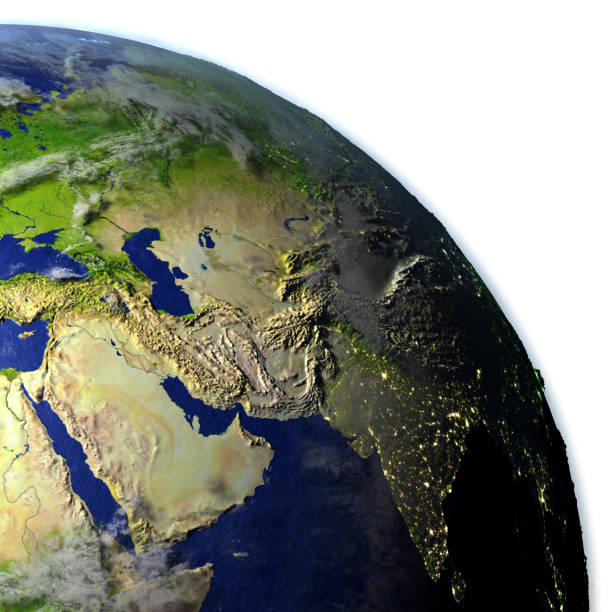 istock Middle East on realistic model of Earth 652475394