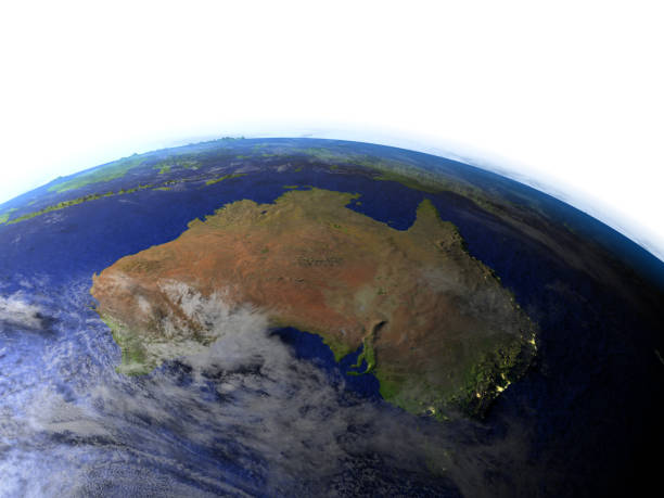 istock Australia on realistic model of Earth 652475438