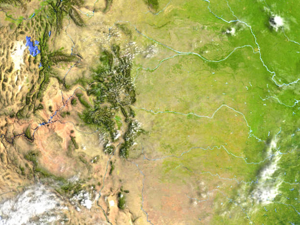 istock Central USA on realistic model of Earth 652479624