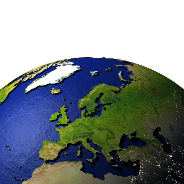 istock Europe on model of Earth with embossed land 652479714