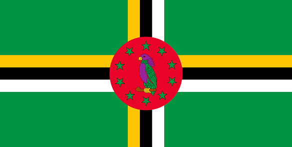Central American country flag of Dominica