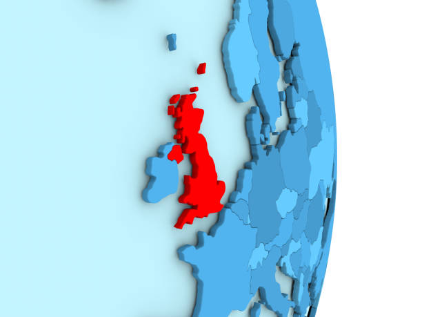istock United Kingdom on blue political globe 652486140
