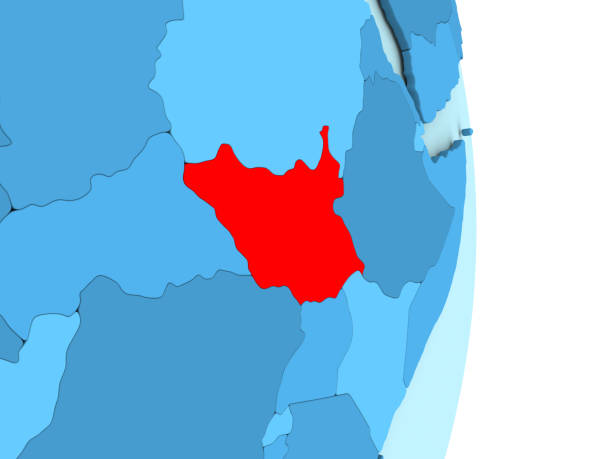 istock South Sudan on blue political globe 652486606