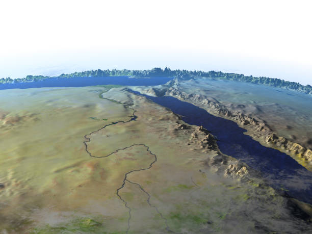 istock Egypt on realistic model of Earth 652487348
