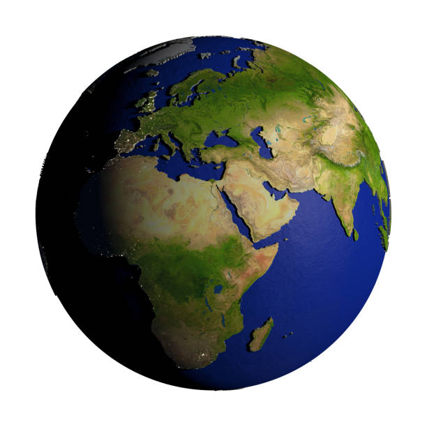 istock EMEA region on Earth isolated on white 652487390