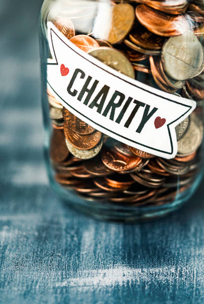 istock Charity collection jar for fundraising 652491278