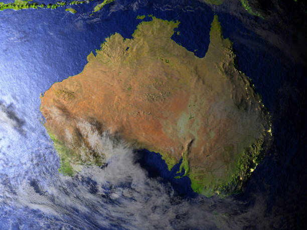 istock Australia on realistic model of Earth 652494482