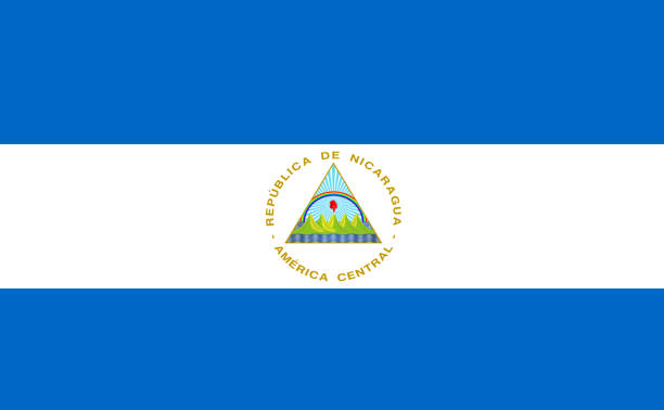 Flag of Nicaraqua Central American country flag of Nicaraqua flag of nicaragua stock pictures, royalty-free photos & images