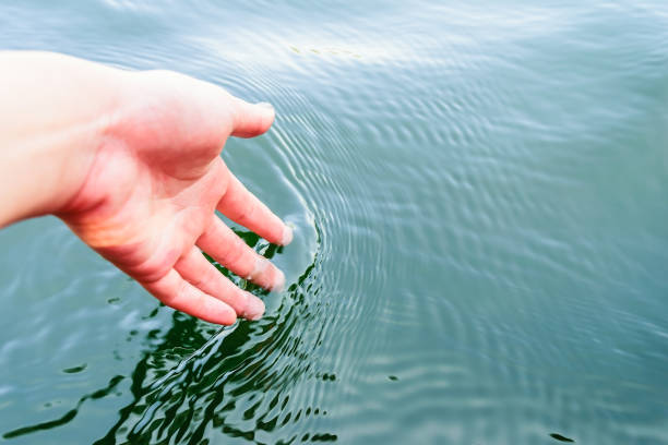 istock Hand splashed in clear water, concept of freshness and hygiene. 652540448