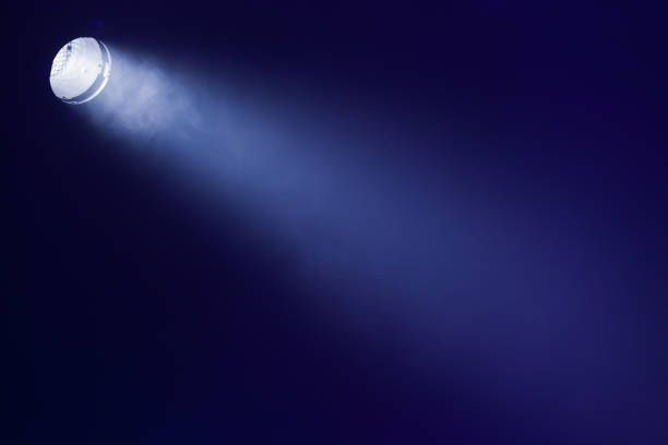 istock Ray of scenic light over black background 652542928