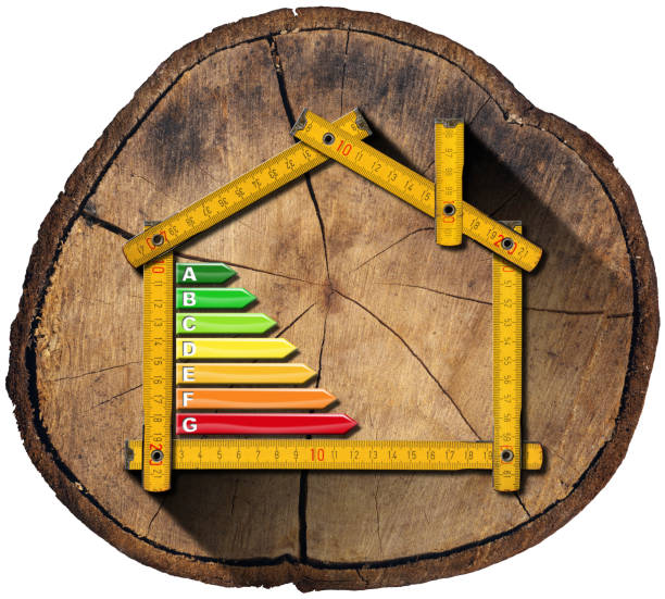 istock Energy Efficiency - Project of Ecological Wooden House 652545738