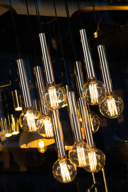 istock Decorative antique edison style filament light bulbs 652553248