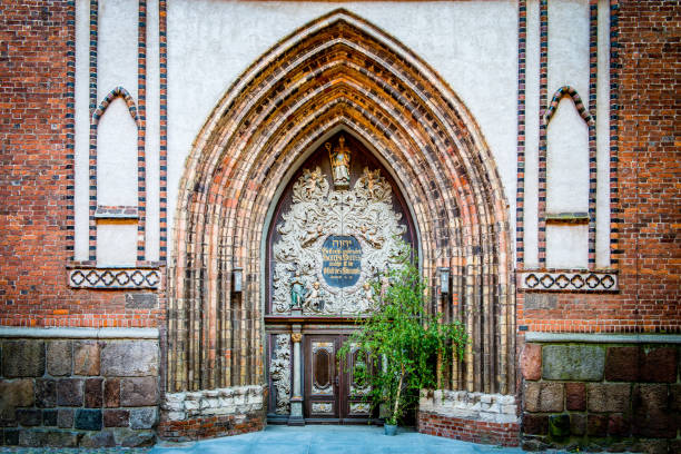 Church gate Nikolaikirche Stralsund stock photo