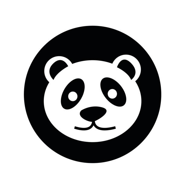 ilustrações, clipart, desenhos animados e ícones de ícone do panda - 16626
