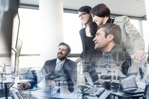 istock Business team working in corporate office. 652567298