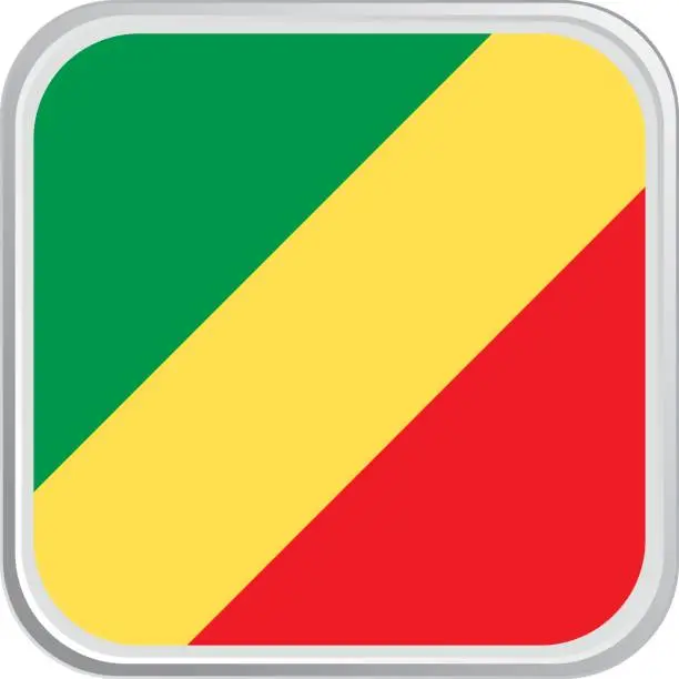 Vector illustration of Flag Congo