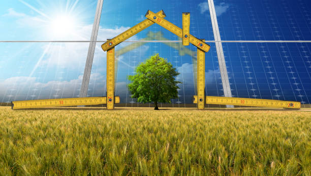 Project of Ecological House with Solar Panels