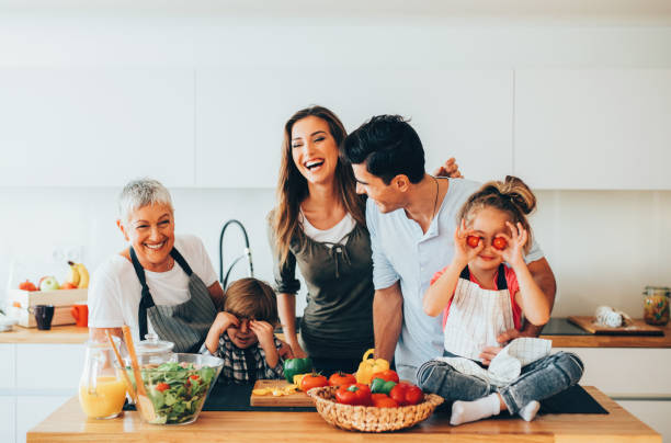 istock Happy family in the kitchen 652572540