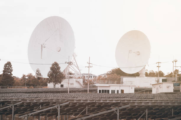 istock View of a big long range communication antenna. 652580652